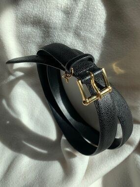 Ralph Lauren Black Leather "Stingray" Belt